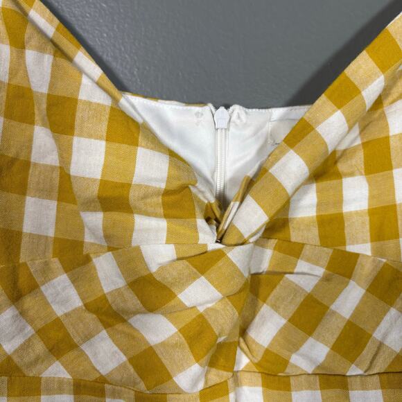 Forever 21 NWT Women's Yellow Gingham Sundress - Size Large - Summer Cottage - Picture 3 of 7